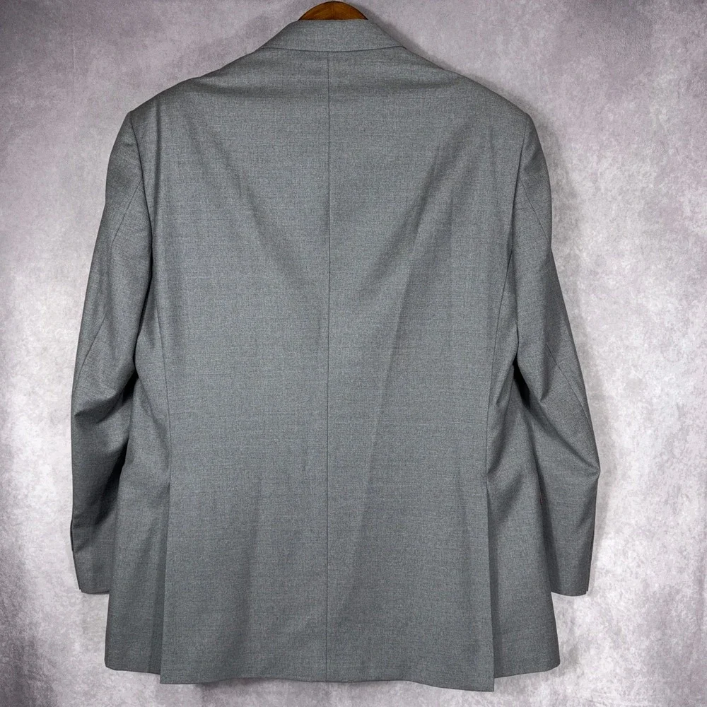 Loro Piana Super 130s Wool 3 Button Blazer Stefano Genovese 44‎ LN Grey Italy